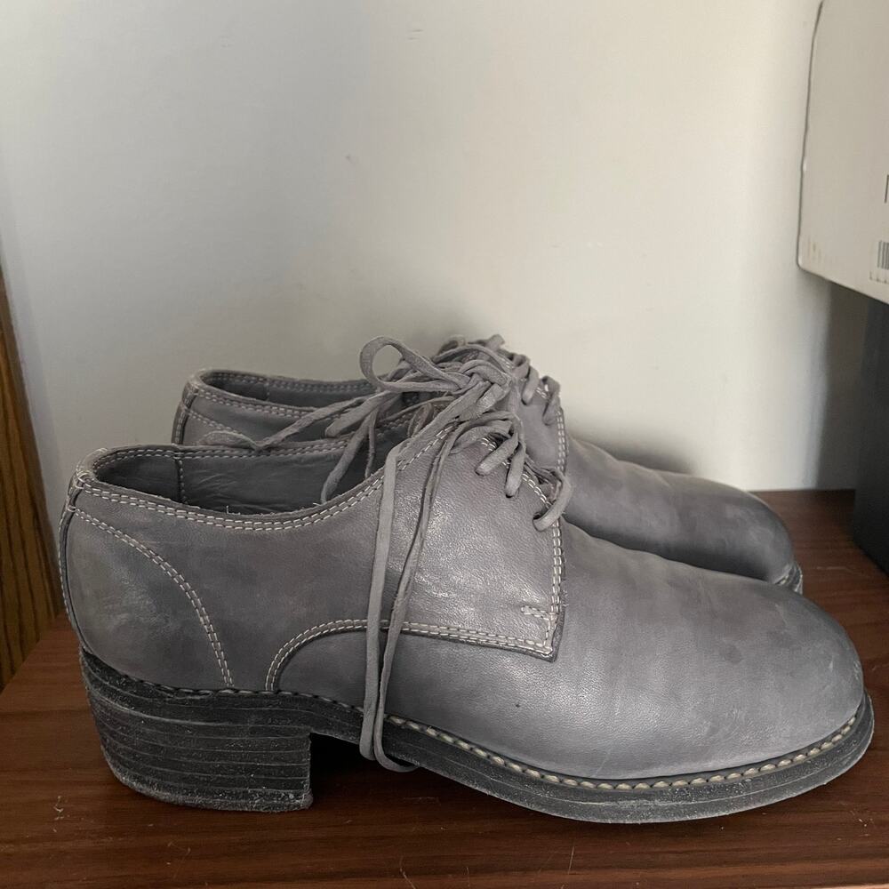 Guidi 792 Full Grain Horse Leather Derby CO49T Light Gray sz 35 - Picture 3 of 9